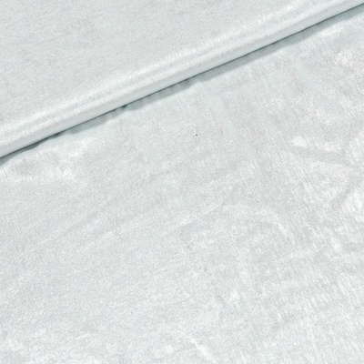 Šatovka polyesterová N7169, bílá, kovový lesk, š.150cm (látka v metráži)