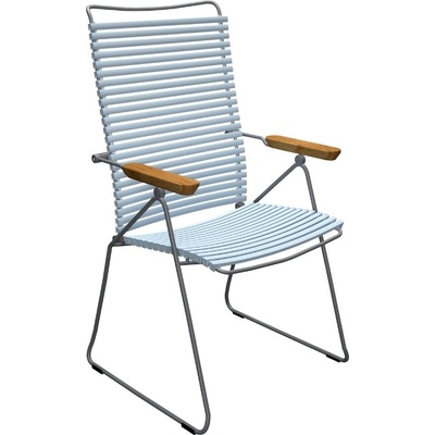 HOUE Click Světle modrá plastová polohovací zahradní židle