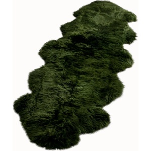 Native Natural Двойна зелена овча кожа, 60 x 240 cm - Native Natural (RUG-2PELT-GREEN)