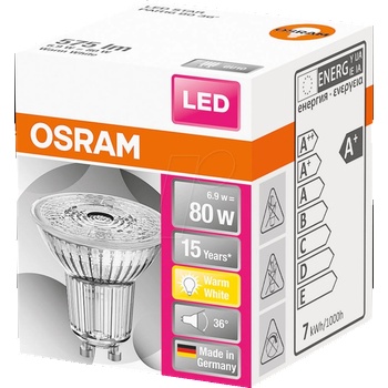 OSRAM Osram gu10 led крушка 575 lm топла светлина (STPAR168036°6.9W/2700KGU10)