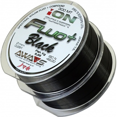 Awa shima Ion Power Fluo+ Black 2x300 m 0,261 mm 8,95 kg – Zbozi.Blesk.cz