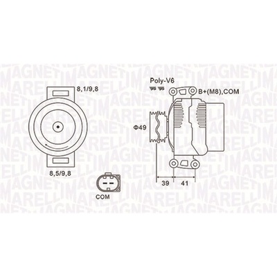 Alternátor MAGNETI MARELLI 063731953010