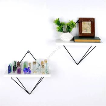 Image 1 of ASIR GROUP К-кт 2бр. етажерки 14x30 cм бял (AS1308)