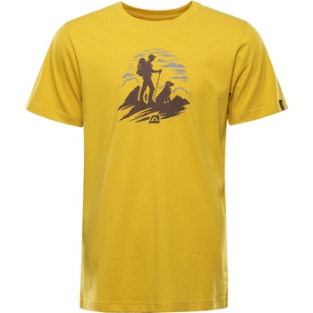 ALPINE PRO Мъжка тениска от органичен памук ALPINE PRO TERMES 3 lemon curry вариант pb ALPINE PRO | Zelen | МЪЖЕ | XS