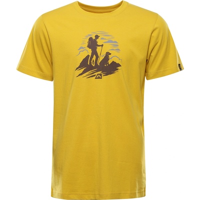 ALPINE PRO Мъжка тениска от органичен памук ALPINE PRO TERMES 3 lemon curry вариант pb ALPINE PRO | Zelen | МЪЖЕ | XS