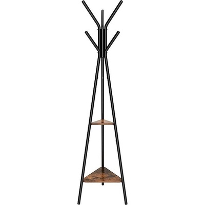 Vasagle Nástenný regál s policami, hnedo-čierny 49 x 49 x 179 cm