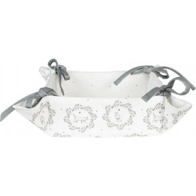 Bavlněný košík na pečivo s motivem kočiček Lovely Grey Cats – 35x35x8 cm