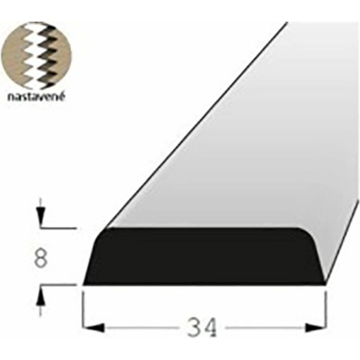 Lišta krycí smrk 34x8mm, délka 240cm, nastavovaná
