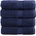 vidaXL Премиум кърпи за гости SOLUND 4 бр. тъмносини 30x50 см 600 г/м2 (137255)