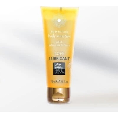 Shiatsu Love lubrikačný gél jedlý Biela čaj a broskyňa 75 ml
