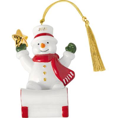 Villeroy & Boch 14-8675-4351 Vánoční ozdoba Christmas Classics 2025 sněhulák