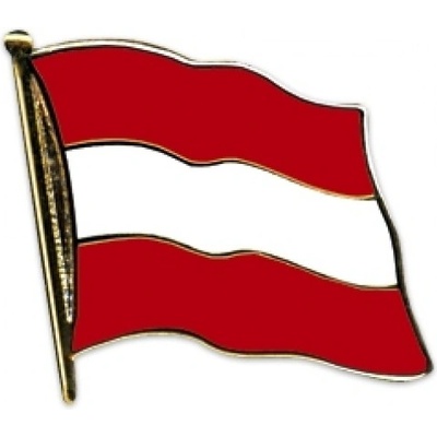 Odznak (pins) 20mm vlajka Rakúsko - farebný