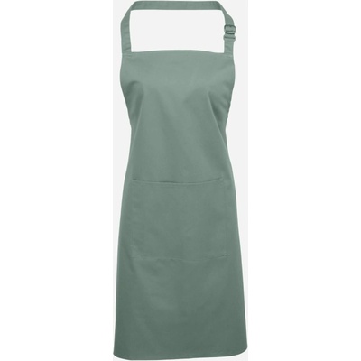 Premier Zástěra Colours PR 154 s laclem a kapsou na břiše COT-390154m1799 Sage