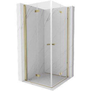 Mexen Mist-F Duo сгъваема душ кабина 85 x 85 см, прозрачна, златна - 8A6-085L-085P-50-00 (8A6-085L-085P-50-00)