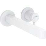 Hansgrohe Finoris - Скрита смесителна батерия за умивалник, монтаж с 2 отвора, EcoSmart, матово бяло 76050700 (76050700)