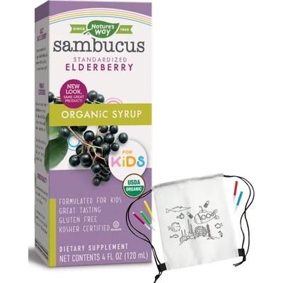 Nature's Way Sambucus Organic Сироп за деца, 120 ml, Nature's Way (15797)
