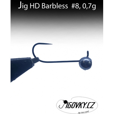Jigovky.cz Jigová hlava HD BARBLESS vel.8 0,7g 5 ks