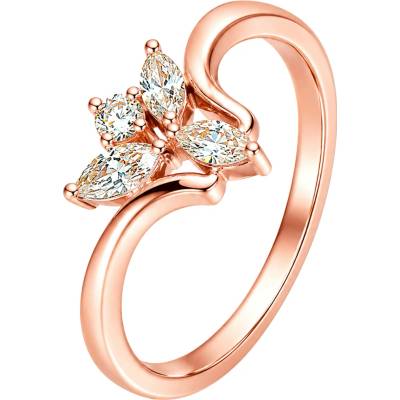 Zlaton Prsten růžové zlato s diamanty N03082603548