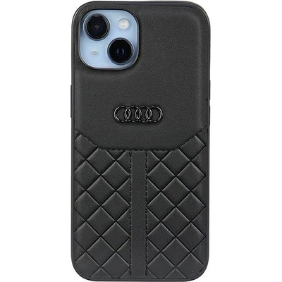 Audi Кейс Audi Genuine Leather за iPhone 14 6.1"", черен / черен, твърд, AU-TPUPPCIP14-Q8/D1-BK (KXG0072841)