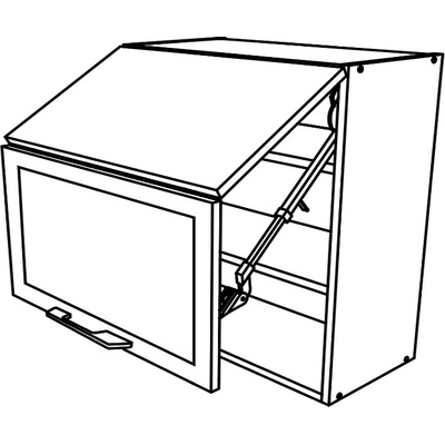 Matis Кухненски шкаф горен с две повдигащи врати contempo vh80 сив