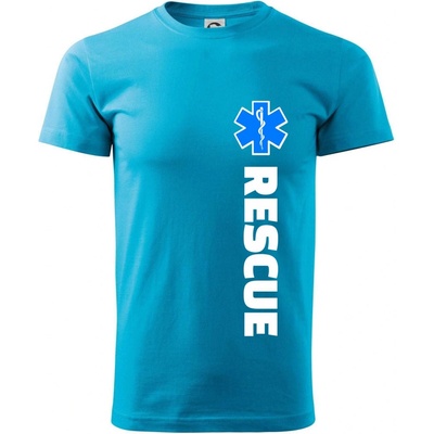 Rescue pro záchranáře klasické pánské triko světlý tyrkys