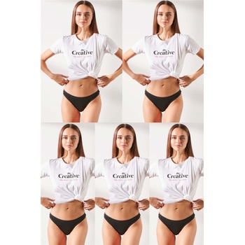 Underwear City C&City Дамски стринг - 5 бр. 561 - Черен #322972 (322972_Черно)