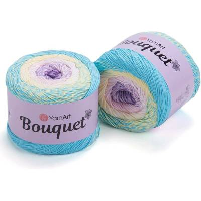Yarn Art Bouquet 704 modrá žlutá růžová fialová
