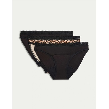 Marks & Spencer Високо абсорбиращи менструални бикини бикини, 3 броя Marks & Spencer черно Marks & Spencer | Cheren | ЖЕНИ | S