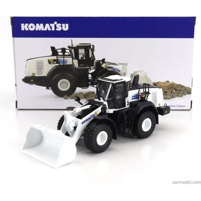 Universal hobbies Komatsu Wa475-10 Ruspa Gommata Tractor Scraper 2010 Bílá Černá 1:50