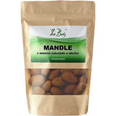 YOURBODY Mandle v mléčné čokoládě se skořicí 100 g