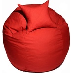 Pufrelax Комплект, Барбарон и декоративна възглавница, 600л. , King Size - Montana Red, Перящ се калъф, Пълнеж с микс от мемори пяна и дунапрен, Трансформира се в легло, Гама Diamond