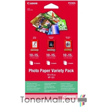 Canon Фотохартия Canon Photo Paper Variety Pack VP-101, 10x15cm, 20 sheets, 0775B078AA