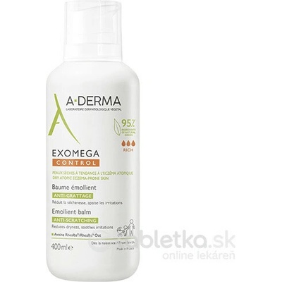 A-DERMA EXOMEGA CONTROL emolienčný balzam 400 ml