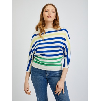 orsay Синьо-кремав дамски пуловер на райе ORSAY Orsay | Byal | ЖЕНИ | M