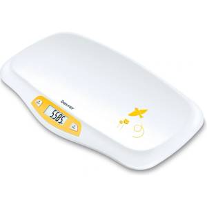 Beurer BY 80 - бебешка везна, 20 кг, LCD дисплей, функция задържане - бяла