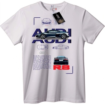 NOONEBRAND Тениска Дизайн Audi R8 - 3XL, Black