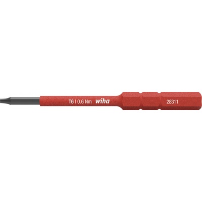 Bit t6/75mm 1000 v torx electric slimbit wiha 43141