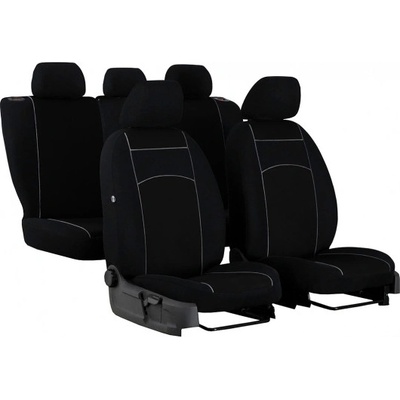 Autopoťah Pok-ter Tuning 100% čierno-čierne velour-textil