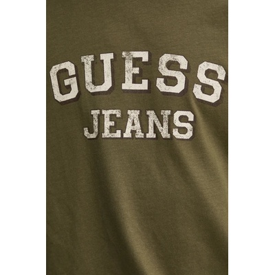 Памучна тениска Guess Jeans в зелено с принт M4BI78 K8FQ4 (M4BI78.K8FQ4)