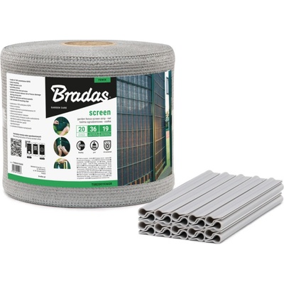 Bradas Plotová, balkónová tkanina 19cmx36 m světle BR-TOB2001936LGY šedá