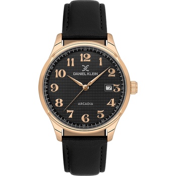 Daniel Klein DK. 6.14051-4 Мъжки часовник, Черен- Черен циферблат, Каишка от естествена кожа