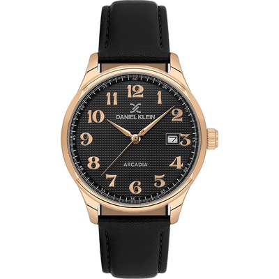 Daniel Klein DK. 6.14051-4 Мъжки часовник, Черен- Черен циферблат, Каишка от естествена кожа