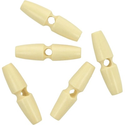 Ideal gombík drevený oval svetlý 50 mm 5 ks