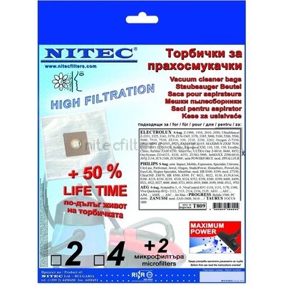 NITEK Синтетични торбички за прахосмукачки Т809 (2077)