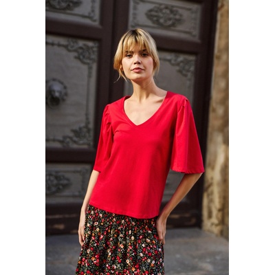 Moodo Червена блуза с широки ръкави Moodo | Cherven | ЖЕНИ | XS