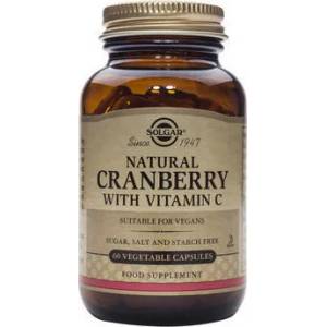 Solgar Хранителна добавка Червена боровинка с витаминЦ , Solgar Natural Cranberry Extract with Vitamin C, 60vcaps