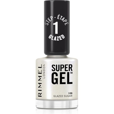 Rimmel Super Gel gelový lak na nehty bez užití UV/LED lampy odstín 106 Glazed Sugar 12 ml