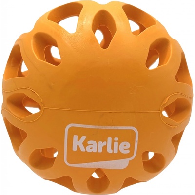 Karlie-Flamingo Hračka pes Míč děrovaný Koko guma 8 cm oranžový