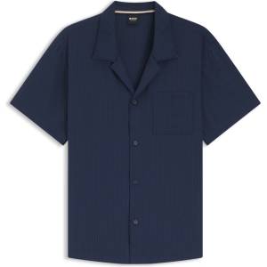 HUGO BOSS Риза Boss Mens BOSS Bodywear Short Sleeve Plain Shirt - Navy 413