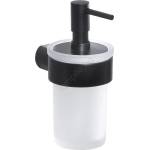 Gedy - Стенен дозатор за течен сапун PIRENEI 110 ml опалово стъкло/матово черно (SH0895)